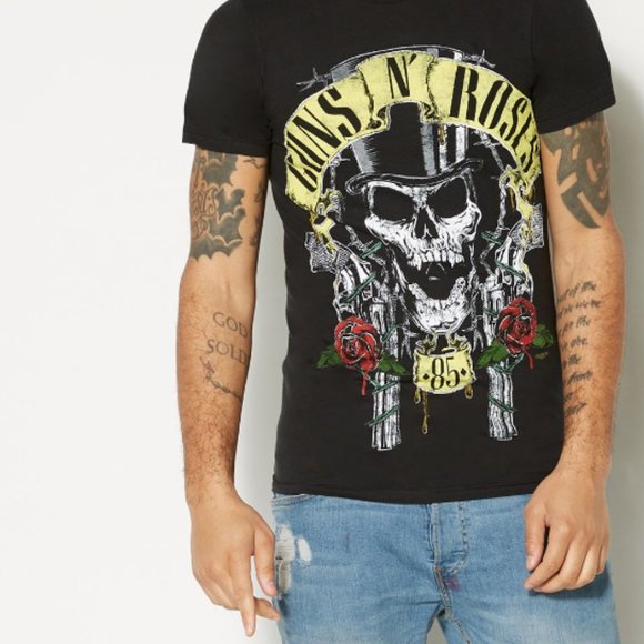 Guns N Roses Top Hat T Shirt - Picture 2 of 6